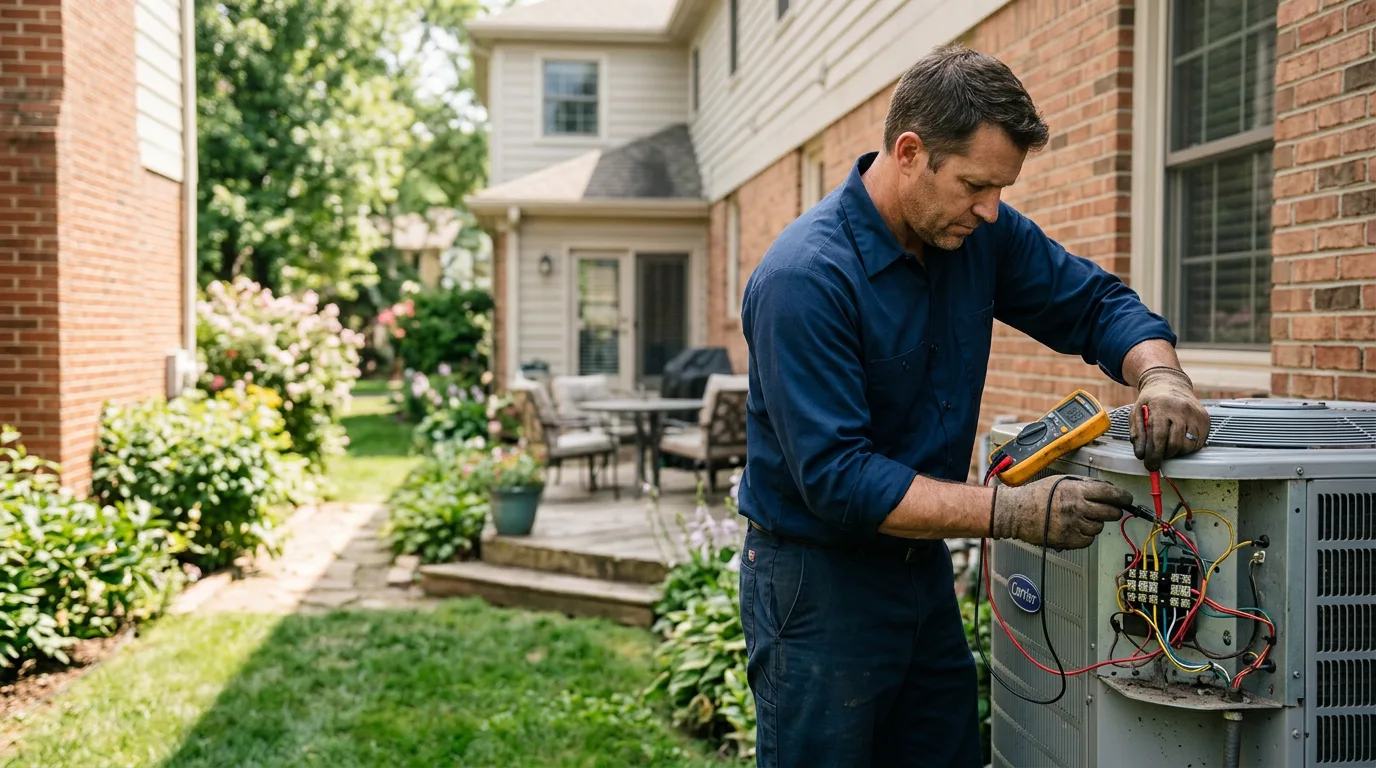HVAC technician working near Martindale, TX